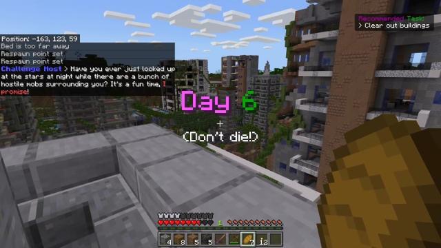 Screenshot of the Minecraft Bedrock Marketplace product Abandoned City: Survive 7 Days created by Lifeboat.