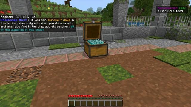 Screenshot of the Minecraft Bedrock Marketplace product Abandoned City: Survive 7 Days created by Lifeboat.