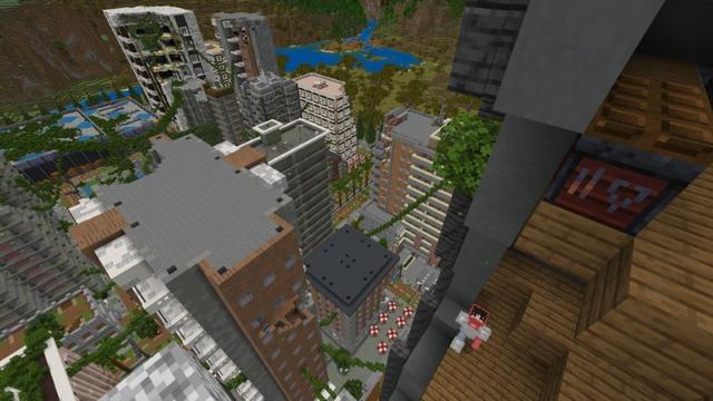 Screenshot of the Minecraft Bedrock Marketplace product Abandoned City: Survive 7 Days created by Lifeboat.