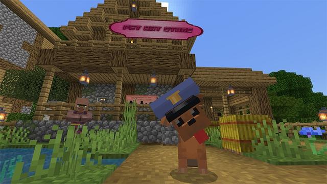 Screenshot of the Minecraft Bedrock Marketplace product Adopt a Pet created by Lifeboat.