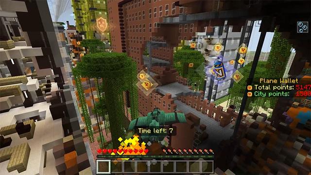 Screenshot of the Minecraft Bedrock Marketplace product Airplane Rush created by Lifeboat.