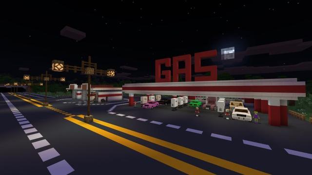 Screenshot of the Minecraft Bedrock Marketplace product American Café created by Lifeboat.
