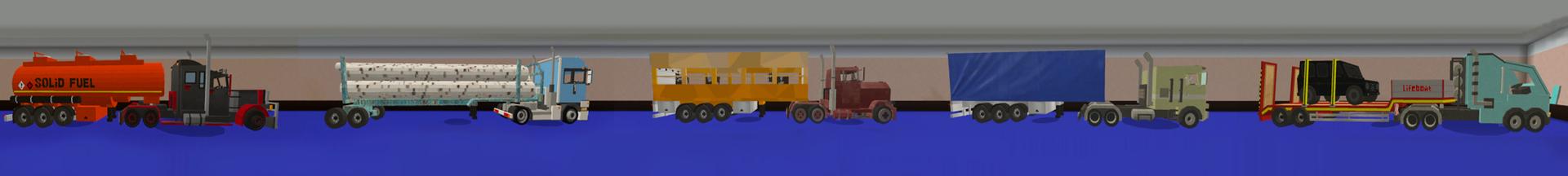 Panorama of the Minecraft Bedrock Marketplace product American Trucks created by Lifeboat.