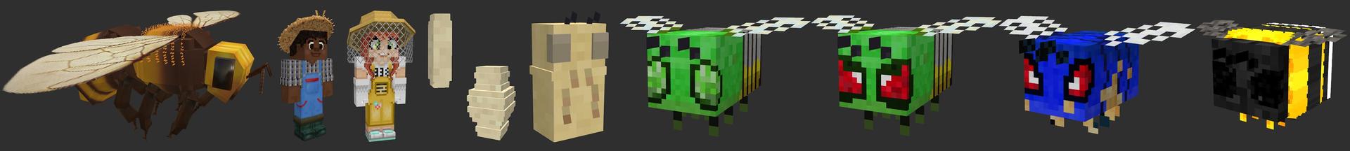 Panorama of the Minecraft Bedrock Marketplace product Among Bees created by Lifeboat.