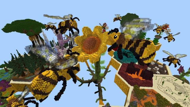 Screenshot of the Minecraft Bedrock Marketplace product Among Bees created by Lifeboat.