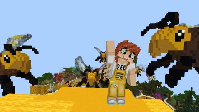 Screenshot of the Minecraft Bedrock Marketplace product Among Bees created by Lifeboat.