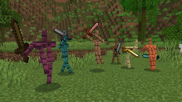 Screenshot of the Minecraft Bedrock Marketplace product Armor Stand Soldiers Add-On created by Lifeboat.