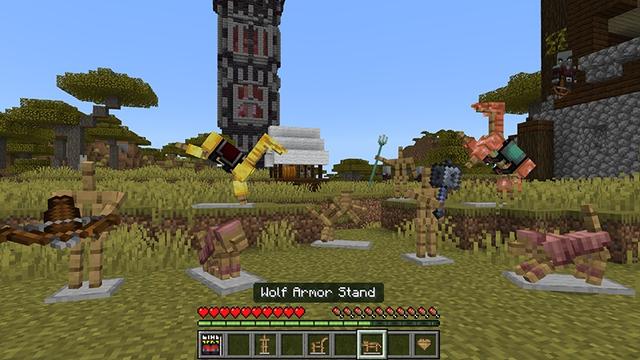 Screenshot of the Minecraft Bedrock Marketplace product Armor Stand Soldiers Add-On created by Lifeboat.