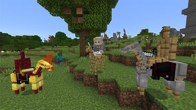 Screenshot of the Minecraft Bedrock Marketplace product Armor Stand Soldiers Add-On created by Lifeboat.