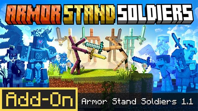 Thumbnail of the Minecraft Bedrock Marketplace product Armor Stand Soldiers Add-On created by Lifeboat.