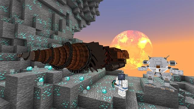 Screenshot of the Minecraft Bedrock Marketplace product Asteroid Base created by Lifeboat.