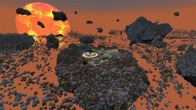 Screenshot of the Minecraft Bedrock Marketplace product Asteroid Base created by Lifeboat.