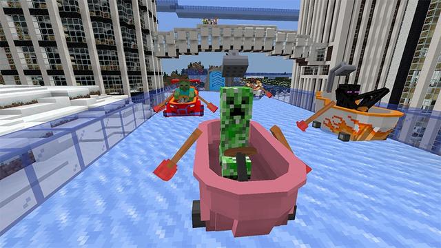 Screenshot of the Minecraft Bedrock Marketplace product Bathtub Racing created by Lifeboat.