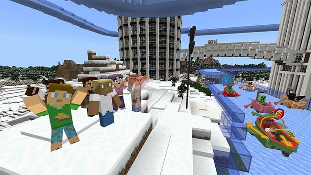 Screenshot of the Minecraft Bedrock Marketplace product Bathtub Racing created by Lifeboat.