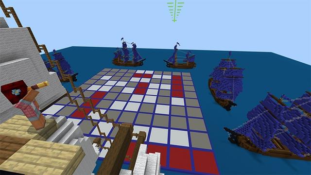 Screenshot of the Minecraft Bedrock Marketplace product Battle Boats created by Lifeboat.