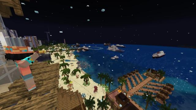 Screenshot of the Minecraft Bedrock Marketplace product Beach Resort created by Lifeboat.