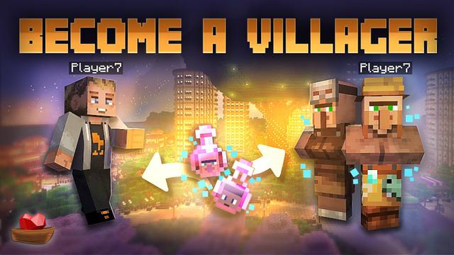 Thumbnail of the Minecraft Bedrock Marketplace product Become a Villager created by Lifeboat.