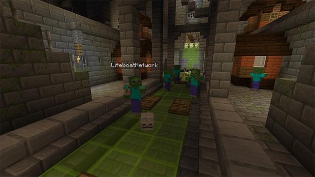 Screenshot of the Minecraft Bedrock Marketplace product Become a Zombie created by Lifeboat.