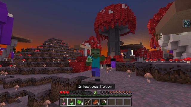 Screenshot of the Minecraft Bedrock Marketplace product Become a Zombie created by Lifeboat.