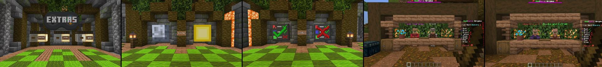 Panorama of the Minecraft Bedrock Marketplace product BedWars: Origins created by Lifeboat.