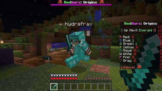 Screenshot of the Minecraft Bedrock Marketplace product BedWars: Origins created by Lifeboat.