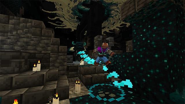 Screenshot of the Minecraft Bedrock Marketplace product Beware the Warden! created by Lifeboat.