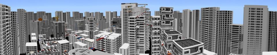 Panorama of the Minecraft Bedrock Marketplace product Bike Parkour created by Lifeboat.