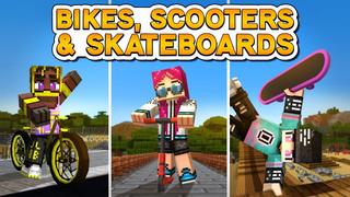 Thumbnail of the Minecraft Bedrock Marketplace product Bikes, Scooters & Skateboards created by Lifeboat.