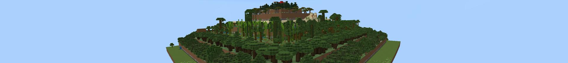 Panorama of the Minecraft Bedrock Marketplace product Biome Pyramid created by Lifeboat.