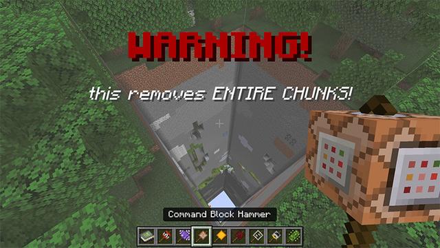 Screenshot of the Minecraft Bedrock Marketplace product Block Hammers Add-On created by Lifeboat.