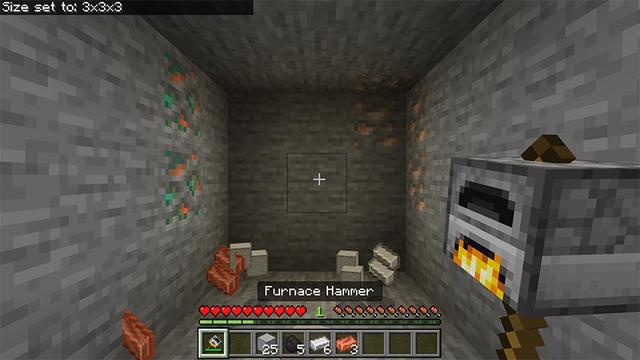 Screenshot of the Minecraft Bedrock Marketplace product Block Hammers Add-On created by Lifeboat.
