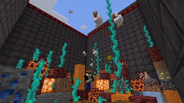 Screenshot of the Minecraft Bedrock Marketplace product Blocktris created by Lifeboat.
