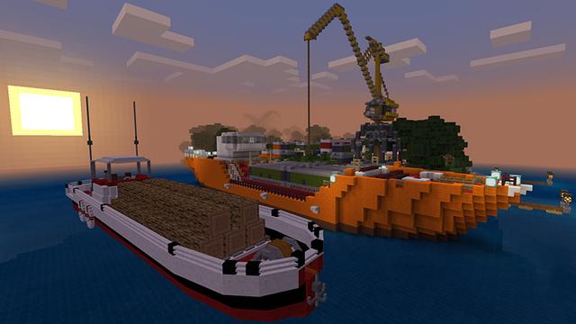 Screenshot of the Minecraft Bedrock Marketplace product Boats created by Lifeboat.