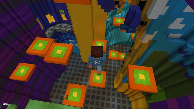 Screenshot of the Minecraft Bedrock Marketplace product Bouncy Town created by Lifeboat.