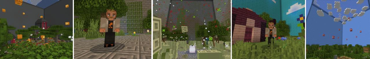 Panorama of the Minecraft Bedrock Marketplace product Button Challenge created by Lifeboat.