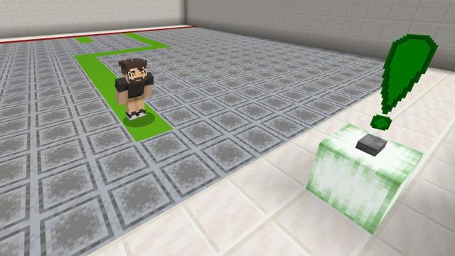 Screenshot of the Minecraft Bedrock Marketplace product Button Challenge created by Lifeboat.