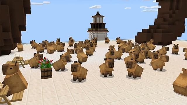 Screenshot of the Minecraft Bedrock Marketplace product Capybara Town created by Lifeboat.