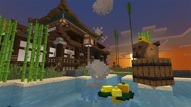 Screenshot of the Minecraft Bedrock Marketplace product Capybara Town created by Lifeboat.