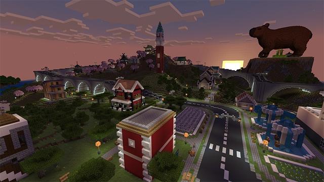 Screenshot of the Minecraft Bedrock Marketplace product Capybara Town created by Lifeboat.