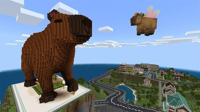 Screenshot of the Minecraft Bedrock Marketplace product Capybara Town created by Lifeboat.