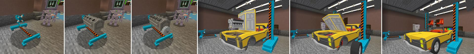 Panorama of the Minecraft Bedrock Marketplace product Car Crafter created by Lifeboat.