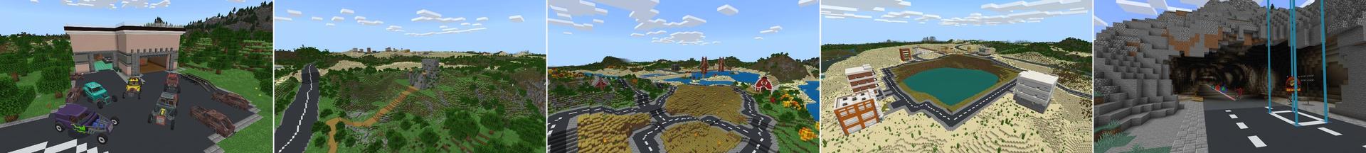Panorama of the Minecraft Bedrock Marketplace product Car Customizer created by Lifeboat.