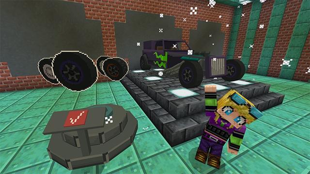 Screenshot of the Minecraft Bedrock Marketplace product Car Customizer created by Lifeboat.