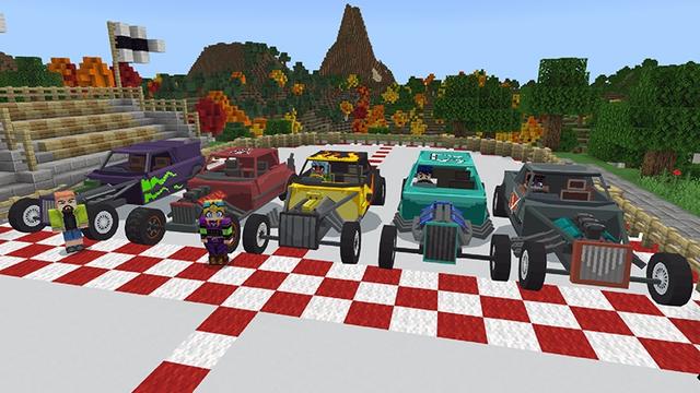 Screenshot of the Minecraft Bedrock Marketplace product Car Customizer created by Lifeboat.