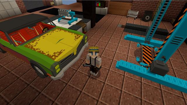 Screenshot of the Minecraft Bedrock Marketplace product Car Mechanic created by Lifeboat.