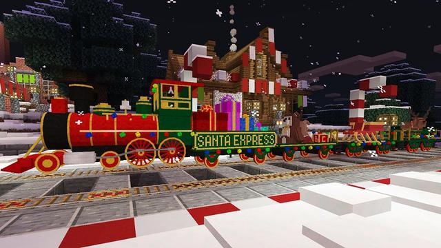 Screenshot of the Minecraft Bedrock Marketplace product Christmas Trains created by Lifeboat.
