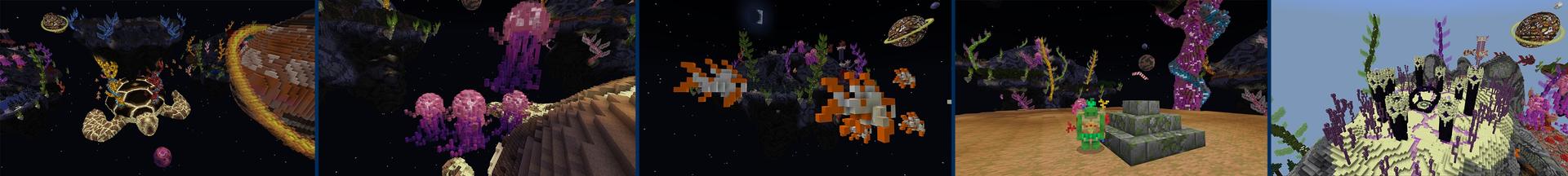 Panorama of the Minecraft Bedrock Marketplace product Cosmic Turtle created by Lifeboat.