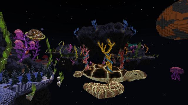 Screenshot of the Minecraft Bedrock Marketplace product Cosmic Turtle created by Lifeboat.