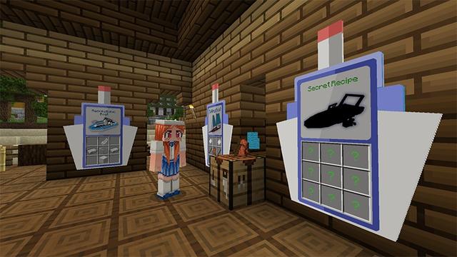 Screenshot of the Minecraft Bedrock Marketplace product Craftable Boats created by Lifeboat.
