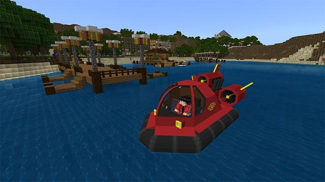Screenshot of the Minecraft Bedrock Marketplace product Craftable Boats created by Lifeboat.